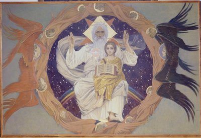 Heilige Drie-eenheid, Voorbereidende schets voor de Alexander Nevsky Kathedraal in Warschau door Victor Mikhailovich Vasnetsov