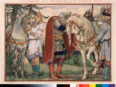 Het lied van Oleg de Wijze door Victor Mikhailovich Vasnetsov