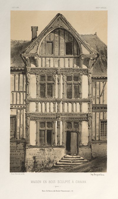 Maison En Bois Sculpte A Cravan Yonne door Victor Petit