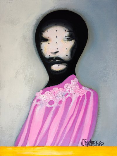 Roze modeportret door Victor Tkachenko