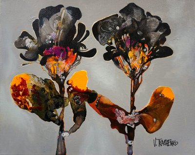Levendige abstracte bloemen door Victor Tkachenko