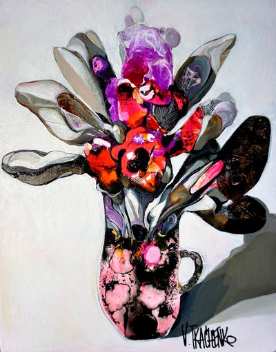 Levendige abstracte bloemen door Victor Tkachenko