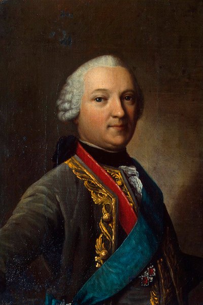 Portret van Caspar von Saldern, 1711-1786, midden van de 18e eeuw door Vigilius Erichsen