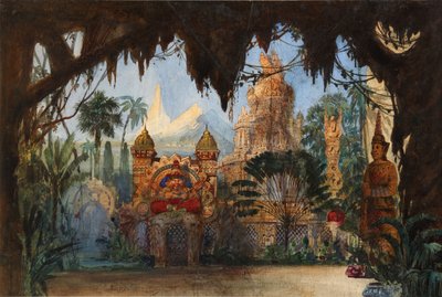 Decorontwerp voor de opera Ruslan en Lyudmila door M. Glinka door Viktor Alexandrovich Hartmann