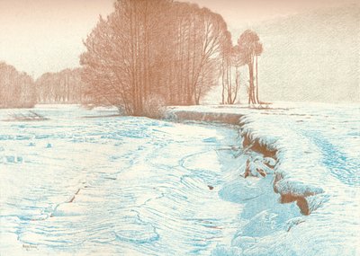 Winter aan de oevers van de Garam, 1909 door Viktor Matirko