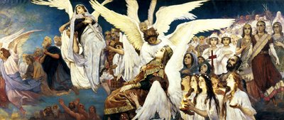 Voor het Paradijs, rechterdeel, 1885-1896 door Viktor Mikhaylovich Vasnetsov