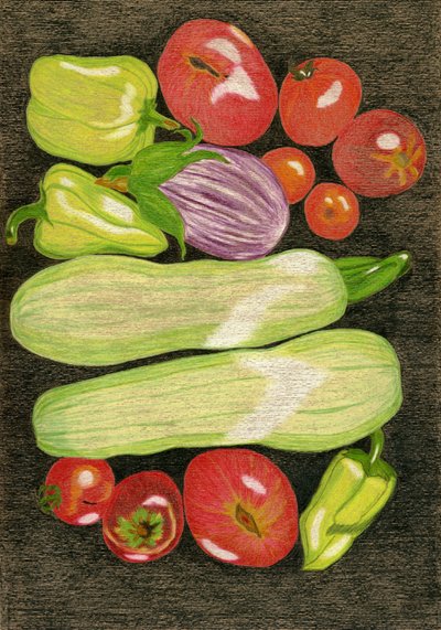 Verse oogst uit de tuin door Viktoriia Saunina