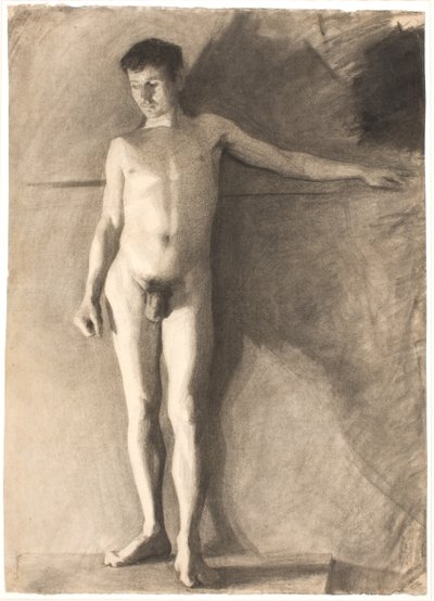 Staande mannelijke model door Vilhelm Hammershøi