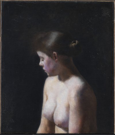 Naakt vrouwelijk model door Vilhelm Hammershoi