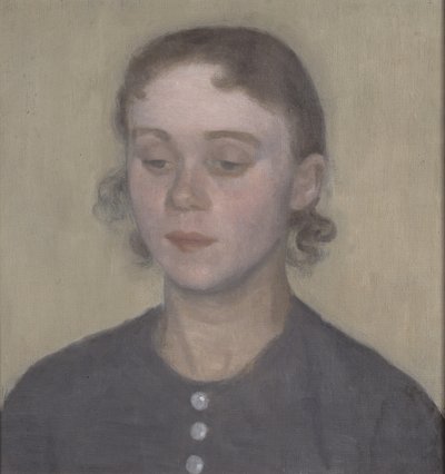De vrouw van de kunstenaar, Ida Hammershøi, née Ilsted door Vilhelm Hammershøi