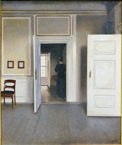 Vrouw in een Interieur, Strandgrade 30, 1901 door Vilhelm Hammershoi
