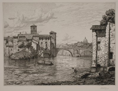 Partij bij Ponte Rotto in Rome door Vilhelm Kyhn