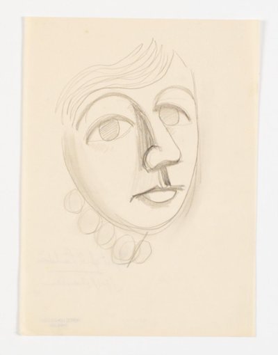 Portret van de dochter van de kunstenaar, Dorte Lundstrøm, driekwart profiel naar rechts door Vilhelm Lundstrøm