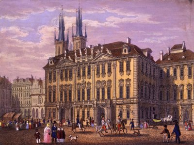 Goltz-Kinsky (Kinský) Paleis, Praag, 1847 door Vincenc and Geissler, F. Morstadt