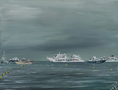 Schepen en boten in Cannes door Vincent Alexander Booth