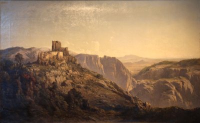 Panoramisch uitzicht op de heuvels vanaf het Château d
