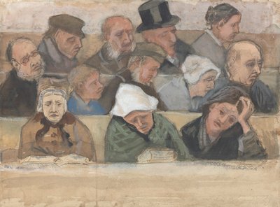 In de kerk, 1882 door Vincent van Gogh