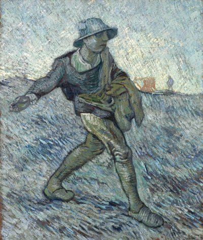 De zaaier naar Millet, 1890 door Vincent van Gogh