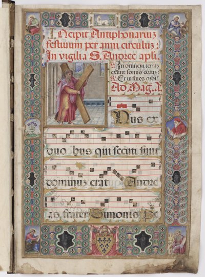 Antifonarium van de Sixtijnse Kapel, Proper van de Heiligen, Sint-Andreas door Vincent Raymond
