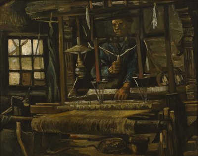 Een wevershuisje door Vincent van Gogh