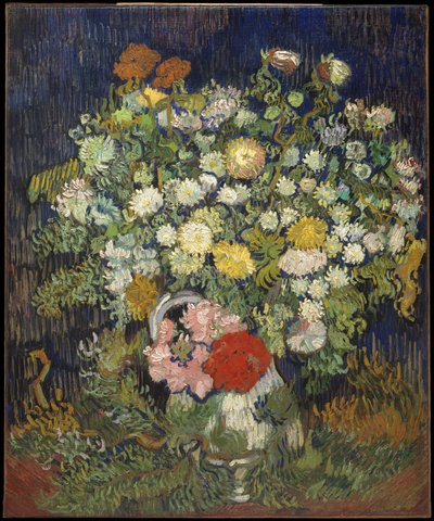 Boeket bloemen in een vaas door Vincent van Gogh