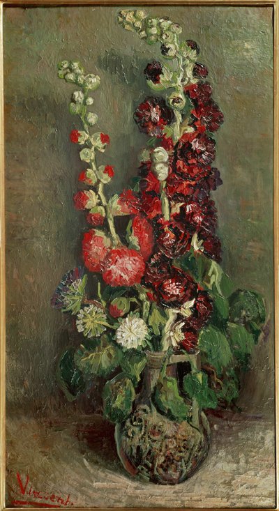 Boeket bloemen (olieverf op doek) door Vincent van Gogh