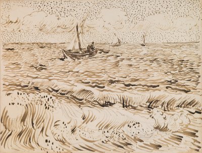 Vissersboten in Saintes-Maries-de-la-Mer door Vincent van Gogh