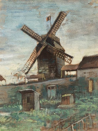 Le Moulin Le Blute-fin. 1886 door Vincent van Gogh
