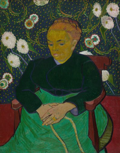 Madame Roulin wiegt de wieg, 1889 door Vincent van Gogh