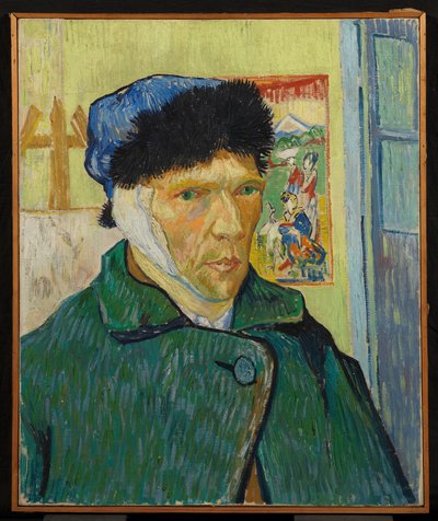 Zelfportret met verbonden oor door Vincent van Gogh