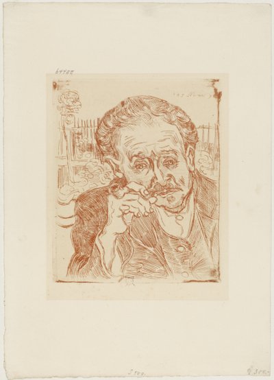 De Man met de Pijp (Portret van Dr. Paul Gachet), c.1890-1909 door Vincent van Gogh