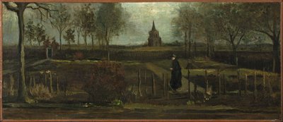 De pastorie tuin in Nuenen in de lente door Vincent van Gogh