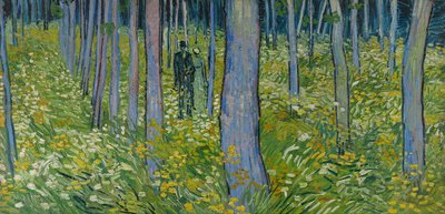 Onderhout met twee Figuren door Vincent van Gogh