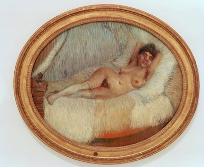 Vrouwelijk naakt op een bed door Vincent van Gogh