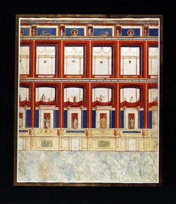 Antieke Romeinse fresco
