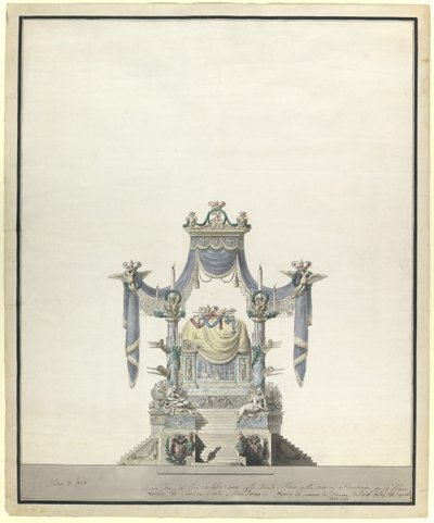 Catafalque voor Keizerin Catharina de Grote 1729-1796, 1796 door Vincenzo Brenna