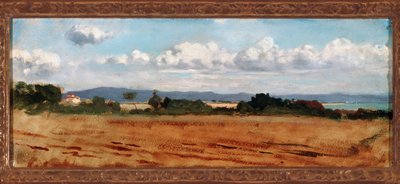 Landschap met wolken in Castiglioncello door Vincenzo Cabianca