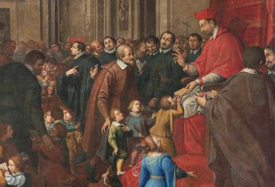 Milaan, Kerk van San Francesco da Paola, Fratelli Campi, San Carlo sticht de school van christelijke leer door Vincenzo and Campi Antonio Campi