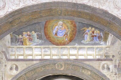 God en cherubijnen door Vincenzo Foppa