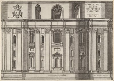 Speculum Romanae Magnificentiae: Sint-Pieter, 1564 door Vincenzo Luchino