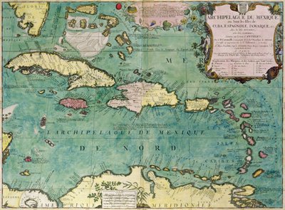 Kaart van de Mexicaanse Archipel door Vincenzo Maria Coronelli