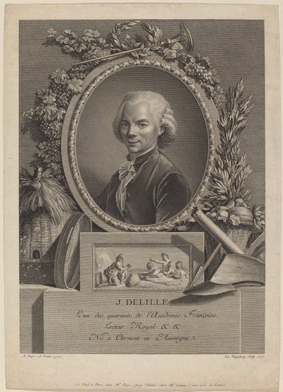 Jacques Delille door Vincenzo Vangelisti after André Pujos