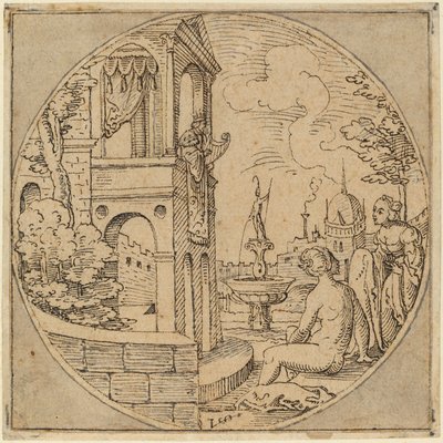 David en Bathseba door Virgil Solis