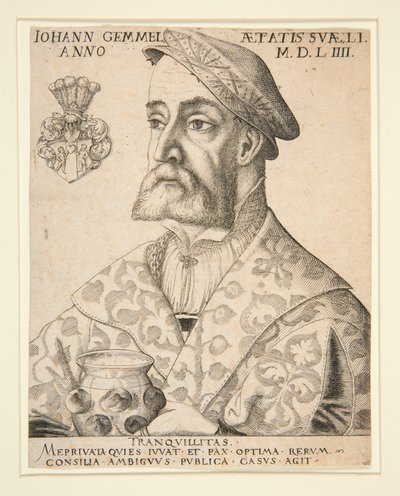 Portret van Joannes Gemmel door Virgil Solis