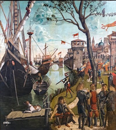 Aankomst in Keulen door Vittore Carpaccio