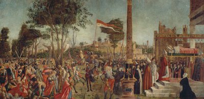 Het Martelaarschap van de Pelgrims en de Begrafenis van St. Ursula, uit de St. Ursula Cyclus door Vittore Carpaccio