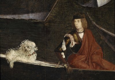 Het Wonder van het Relikwie van het Heilige Kruis bij de Rialtobrug. Detail. Schilderij door Vittore Scarpazza bekend als Vittore Carpaccio (1460-1525) door Vittore Carpaccio