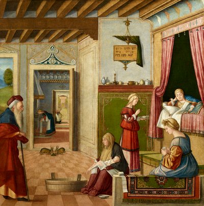 De Geboorte van de Heilige Maagd Maria, ca. 1502-1504 door Vittore Carpaccio