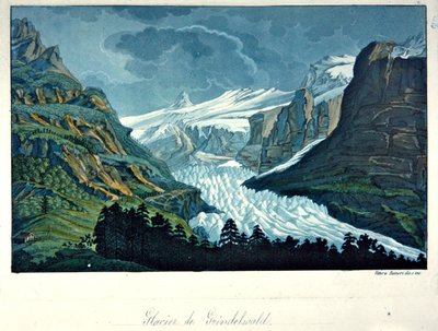 Gletsjer van Grindelwald, illustratie uit 