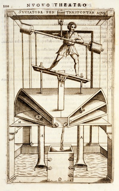 Hydraulische Pomp voor Waterverplaatsing, 1607 door Vittorio Zonca